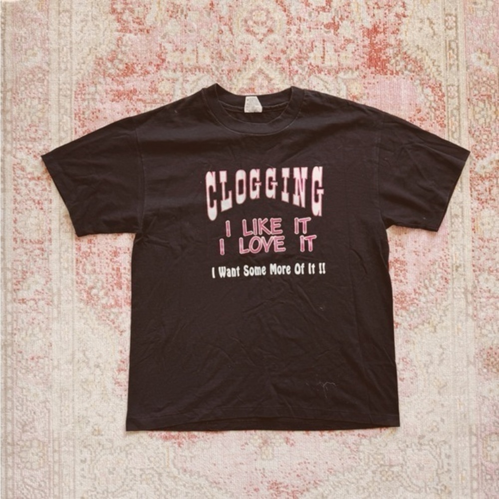 Hanes Heavyweight, Vintage Graphic T-Shirt “I like it I love it”